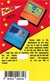 Box back cover for Werewolf Simulator on the Amstrad CPC.
