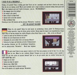 Box back cover for Werewolves of London on the Amstrad CPC.