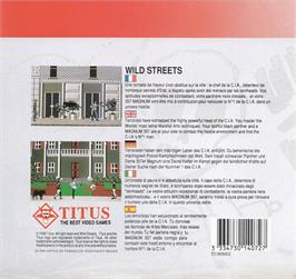 Box back cover for Wild Streets on the Amstrad CPC.