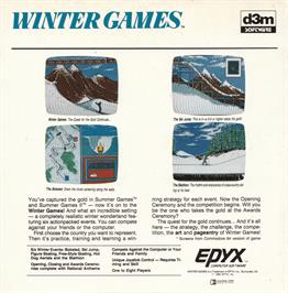 Box back cover for Winter Games on the Amstrad CPC.