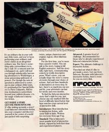Box back cover for Wishbringer on the Amstrad CPC.
