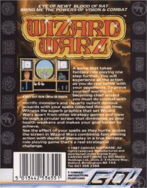 Box back cover for Wizard Warz on the Amstrad CPC.