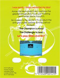 Box back cover for Xeno on the Amstrad CPC.