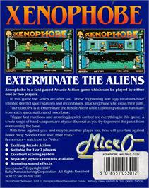 Box back cover for Xenophobe on the Amstrad CPC.