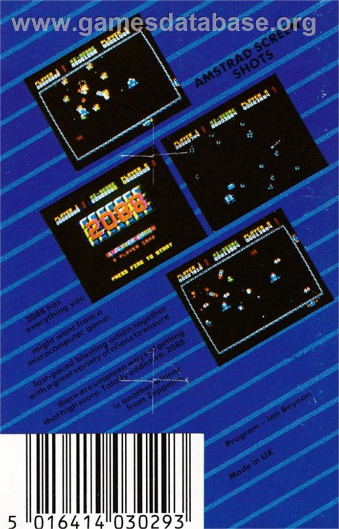 2088 - Amstrad CPC - Artwork - Box Back