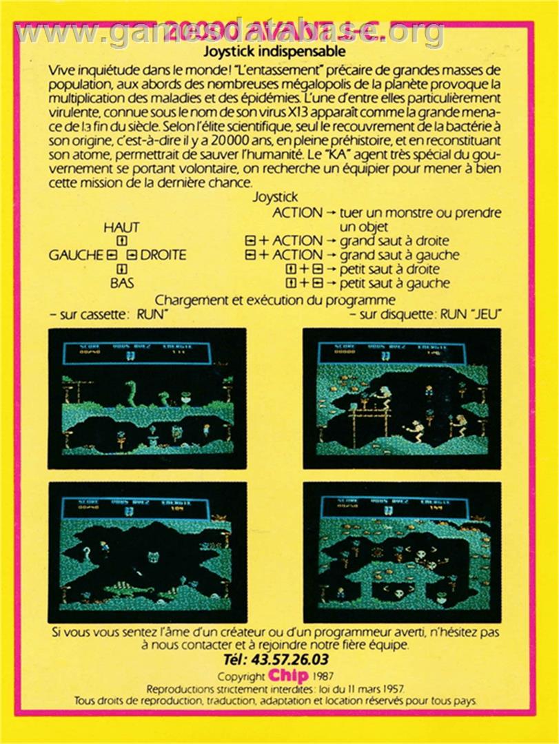 20 000 Avant J.c. - Amstrad CPC - Artwork - Box Back