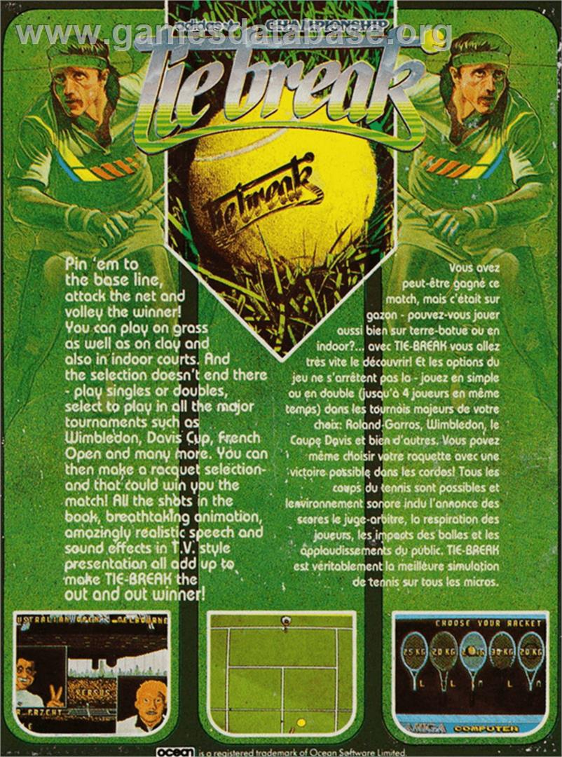 Adidas Championship Tie-Break - Amstrad CPC - Artwork - Box Back