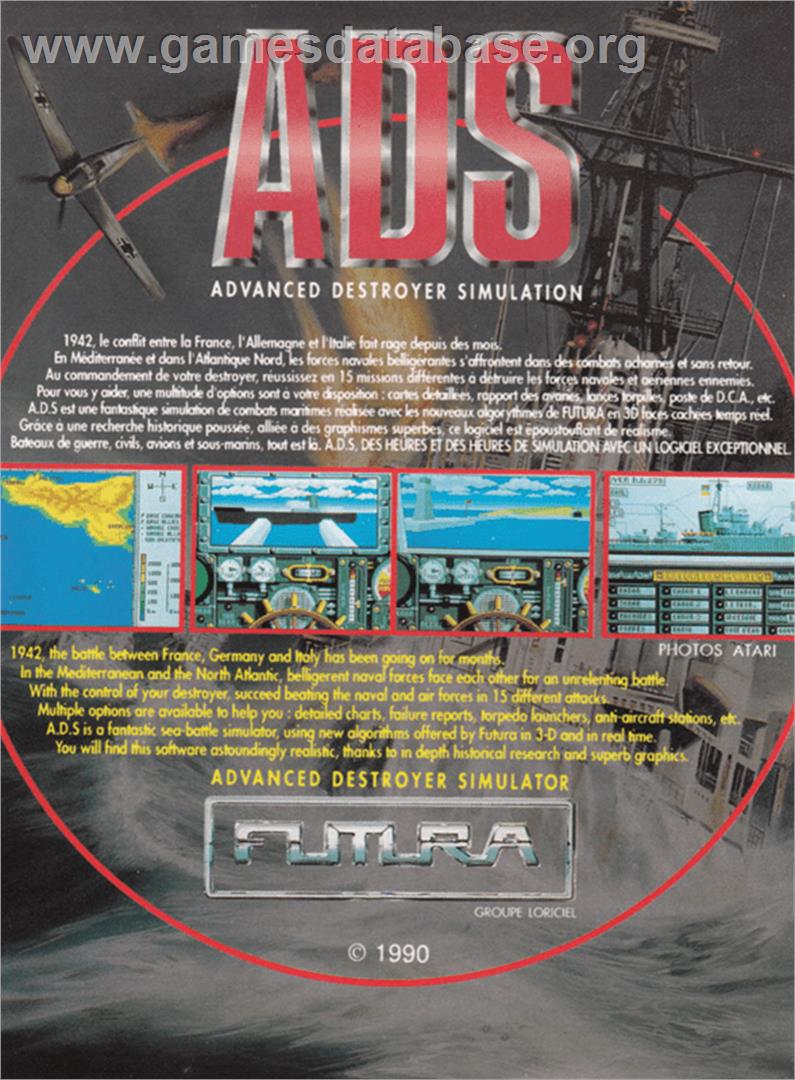 Advanced Destroyer Simulator - Amstrad CPC - Artwork - Box Back