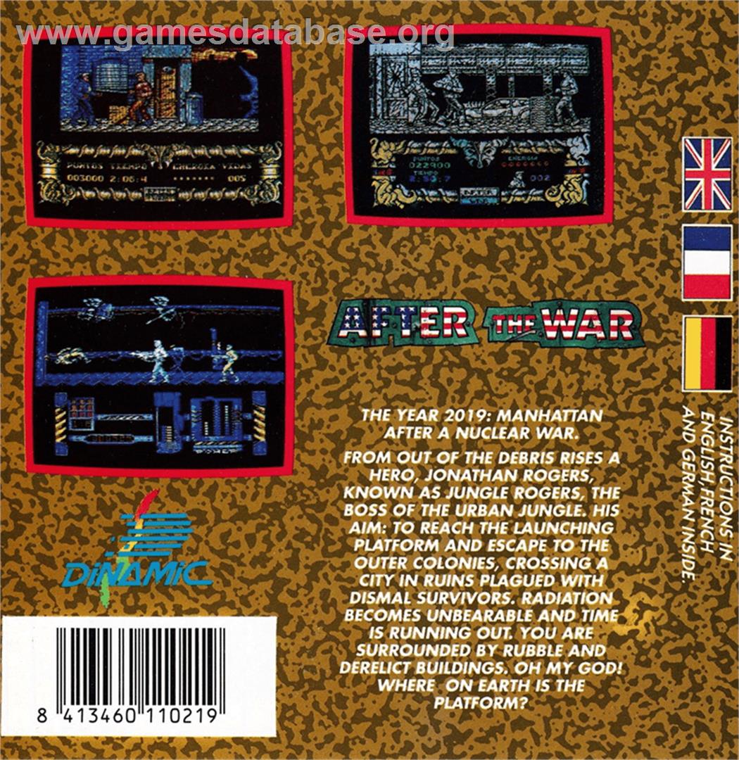 After the War - Amstrad CPC - Artwork - Box Back