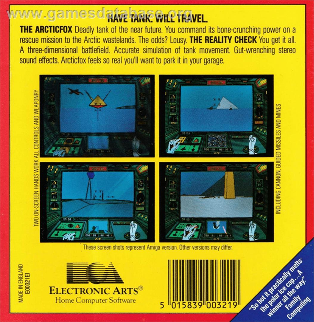 Arcticfox - Amstrad CPC - Artwork - Box Back