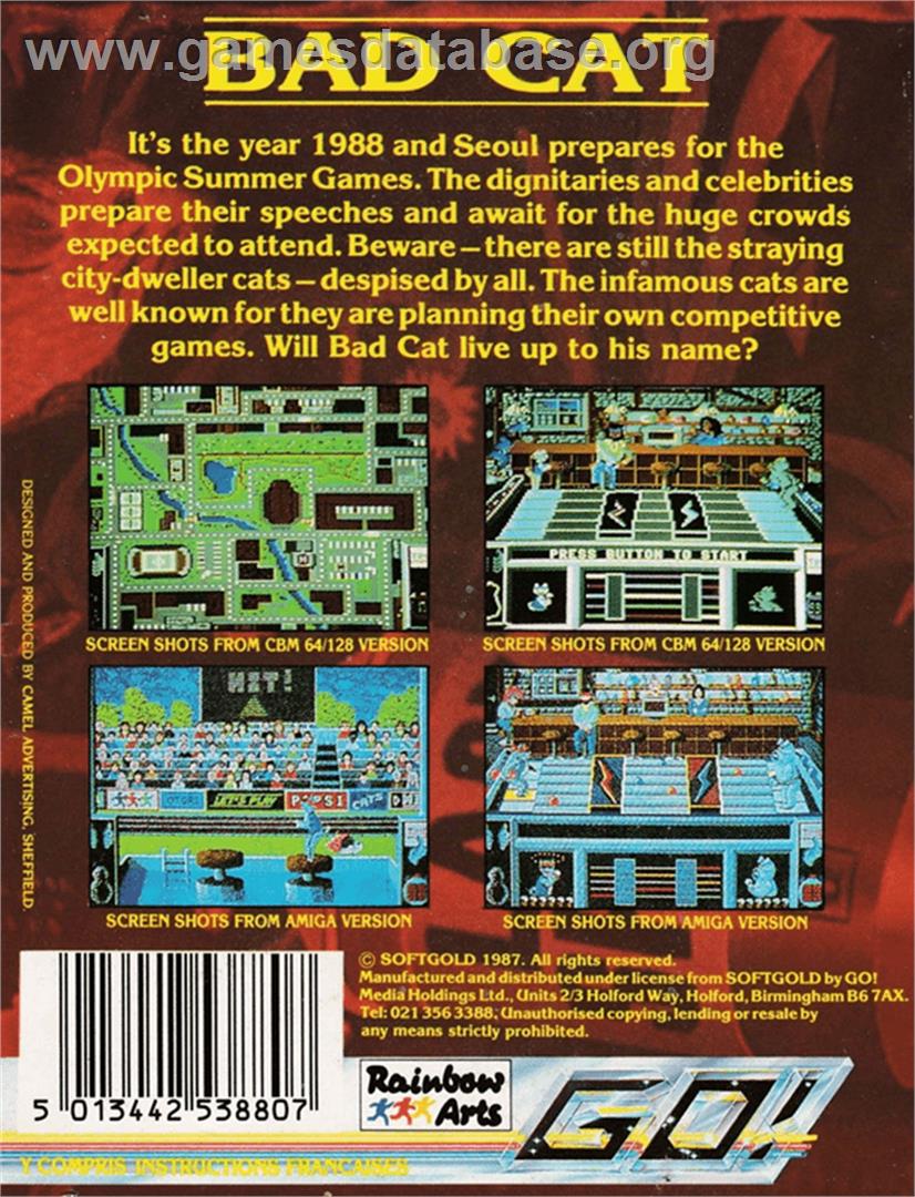 Bad Cat - Amstrad CPC - Artwork - Box Back
