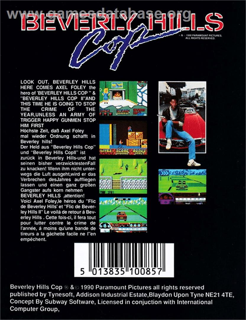 Beverly Hills Cop - Amstrad CPC - Artwork - Box Back