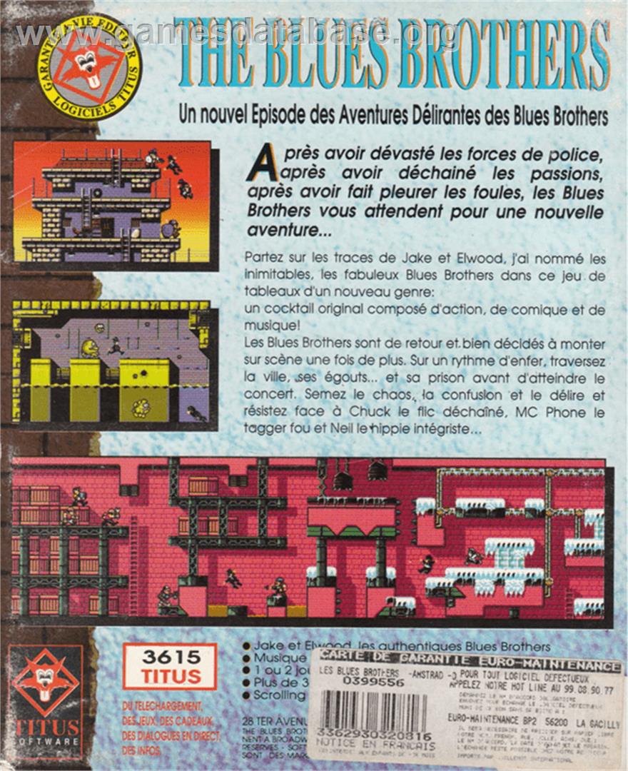 Blues Brothers - Amstrad CPC - Artwork - Box Back