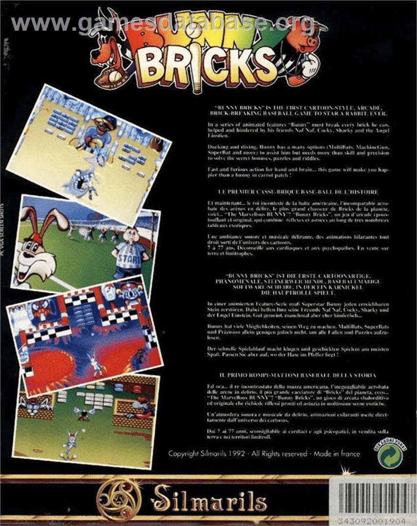 Bunny Bricks - Amstrad CPC - Artwork - Box Back