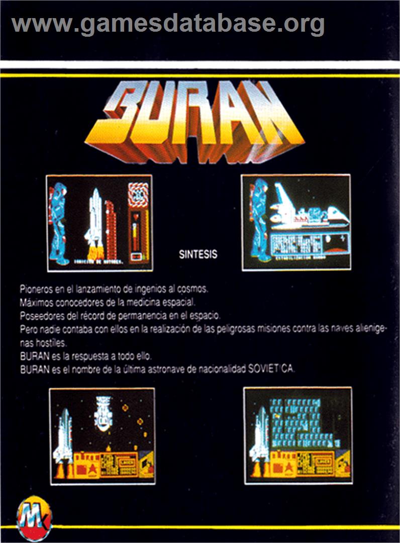 Buran - Amstrad CPC - Artwork - Box Back