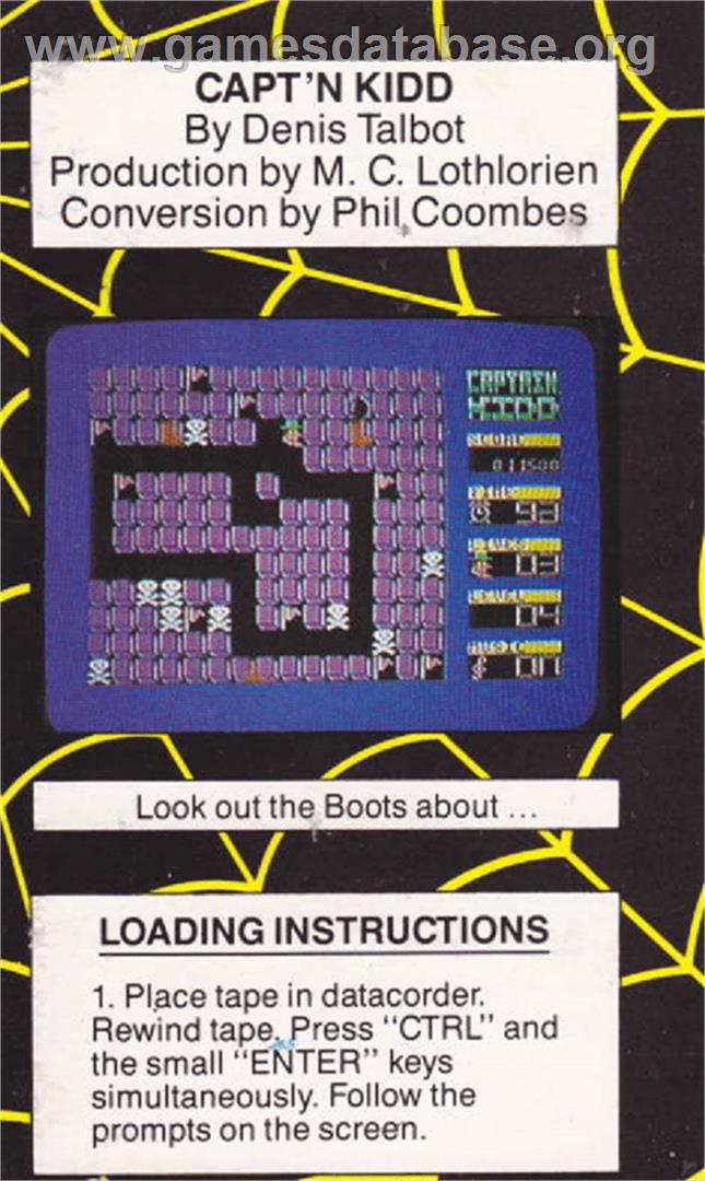 Capt'n Kidd - Amstrad CPC - Artwork - Box Back