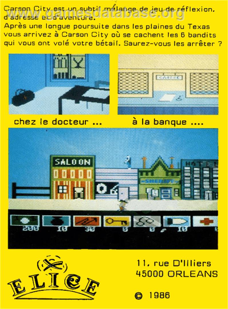 Carson City - Amstrad CPC - Artwork - Box Back