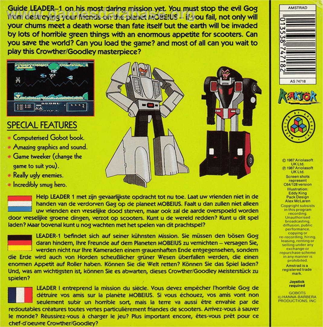 Challenge Of The Gobots - Amstrad CPC - Artwork - Box Back