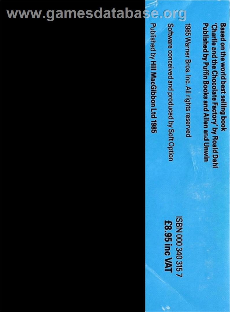 Charlie And The Chocolate Factory - Amstrad CPC - Artwork - Box Back