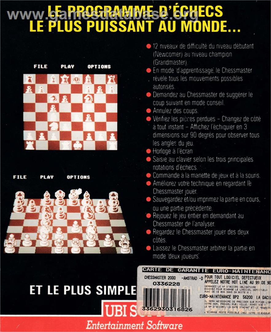 Master Chess - Jeu Amstrad CPC 1987 - Occasion