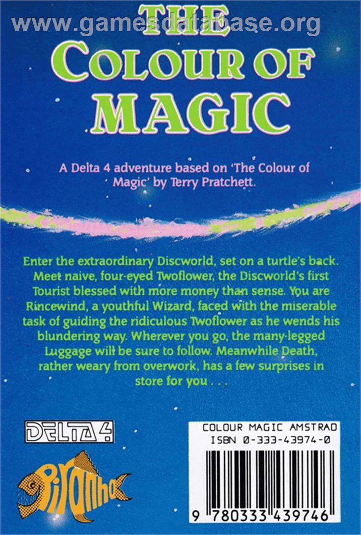 Colour of Magic - Amstrad CPC - Artwork - Box Back