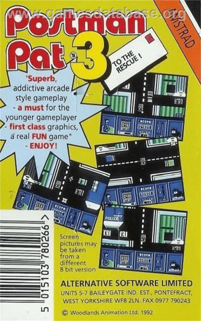 Cosmic Relief: Prof. Renegade to the Rescue - Amstrad CPC - Artwork - Box Back