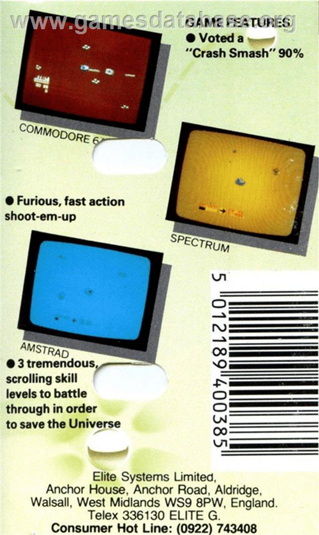 Critical Mass - Amstrad CPC - Artwork - Box Back