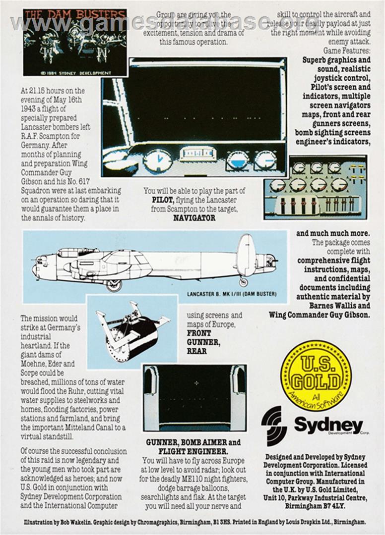 Dambusters - Amstrad CPC - Artwork - Box Back