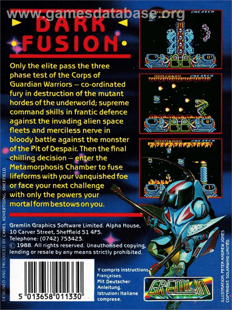 Dark Fusion - Amstrad CPC - Artwork - Box Back