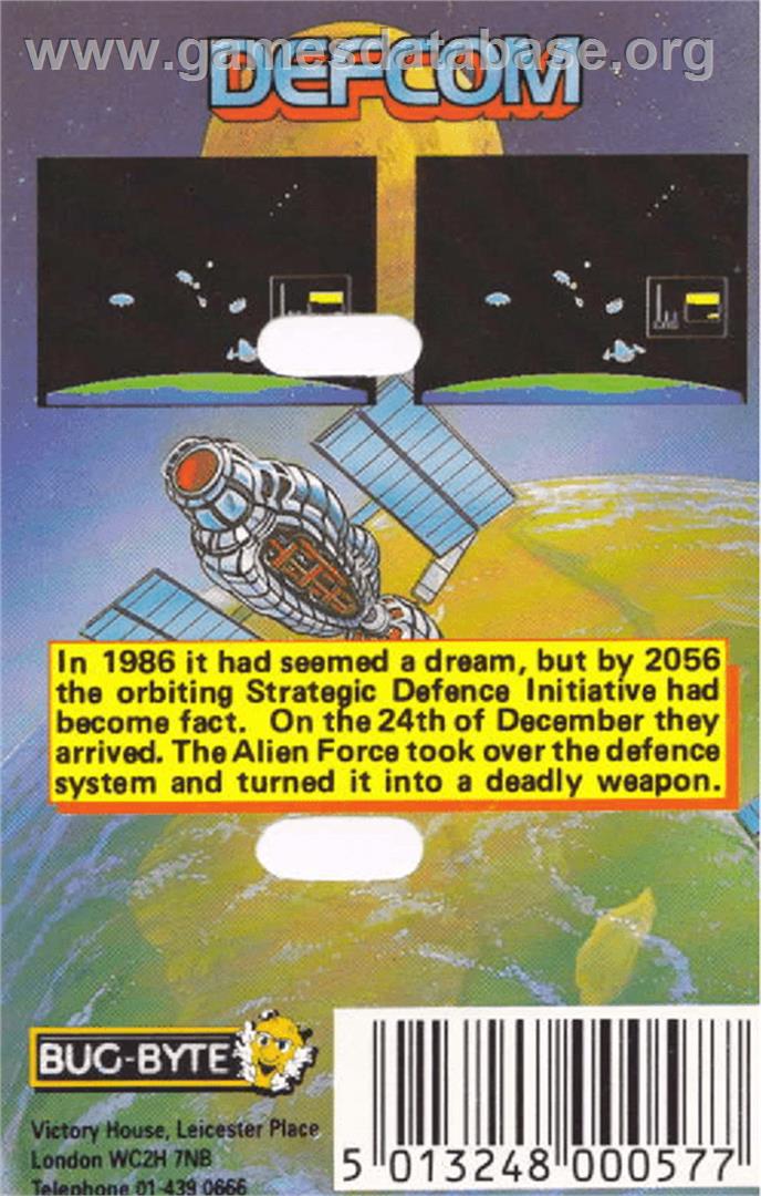 Defcom - Amstrad CPC - Artwork - Box Back