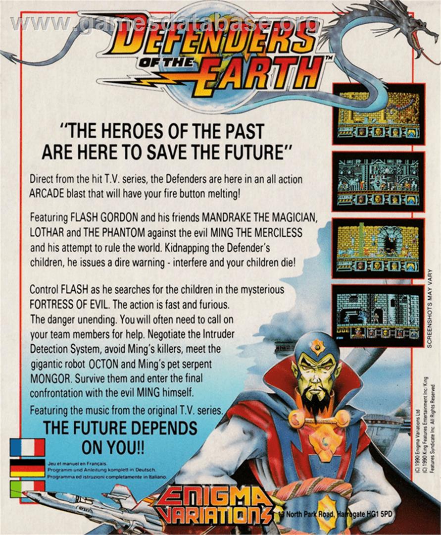 Defenders of the Earth - Amstrad CPC - Artwork - Box Back