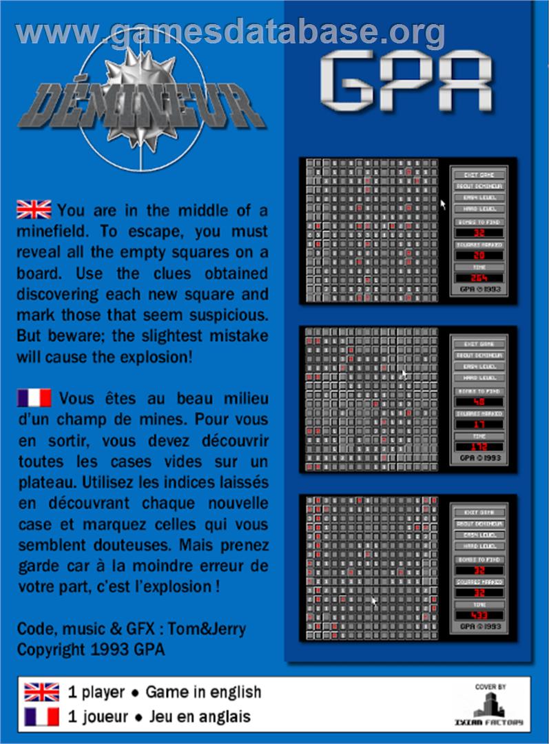 Demineur - Amstrad CPC - Artwork - Box Back