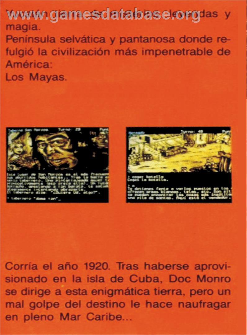 Diosa de Cozumel, La - Amstrad CPC - Artwork - Box Back