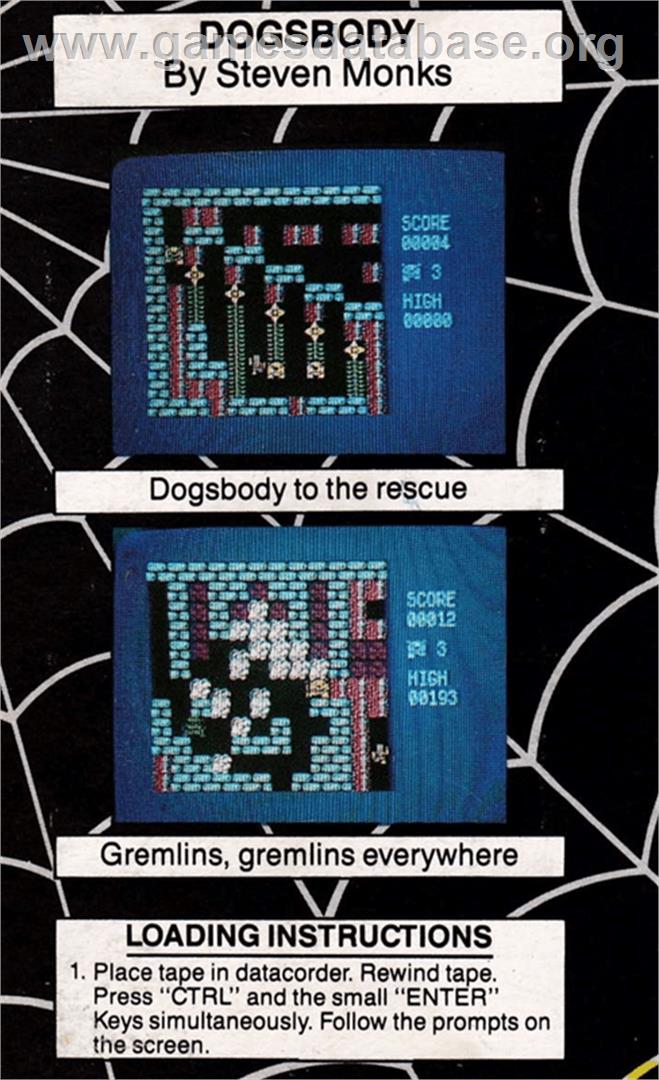 Dogsbody To The Rescue - Amstrad CPC - Artwork - Box Back
