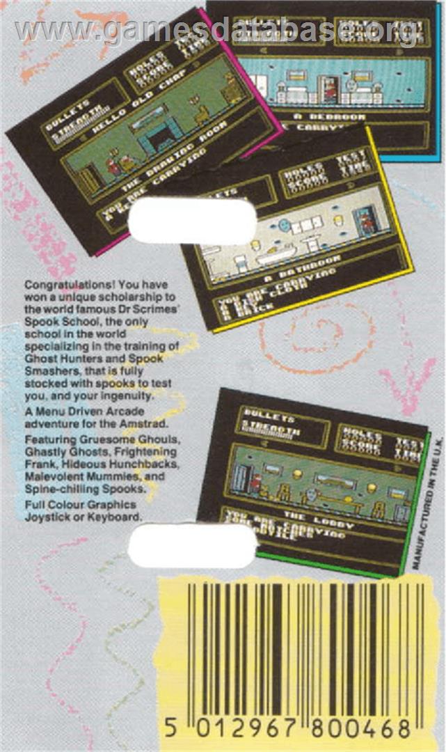 Dr. Scrime's Spook School - Amstrad CPC - Artwork - Box Back
