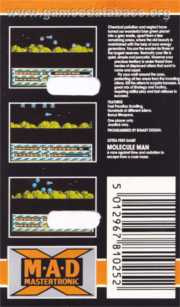 Energy Warrior - Amstrad CPC - Artwork - Box Back