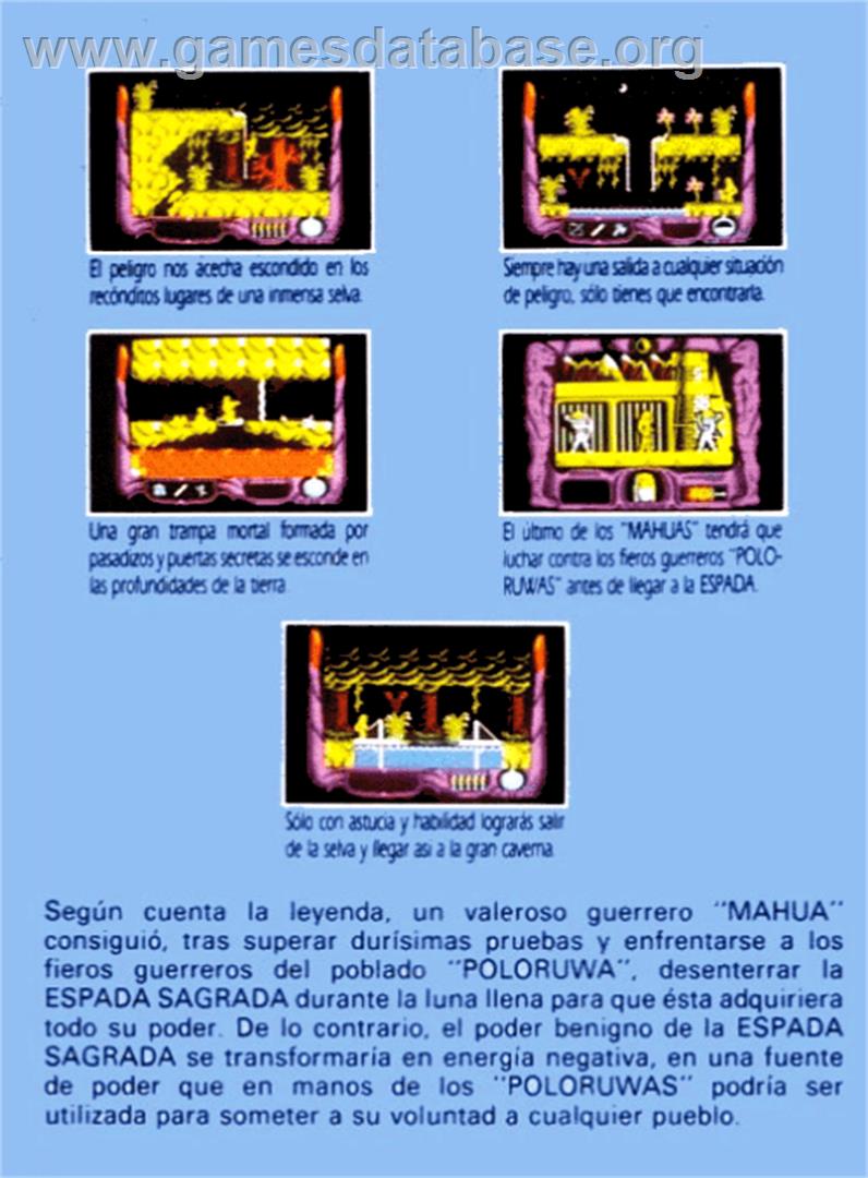 Espada Sagrada, La - Amstrad CPC - Artwork - Box Back