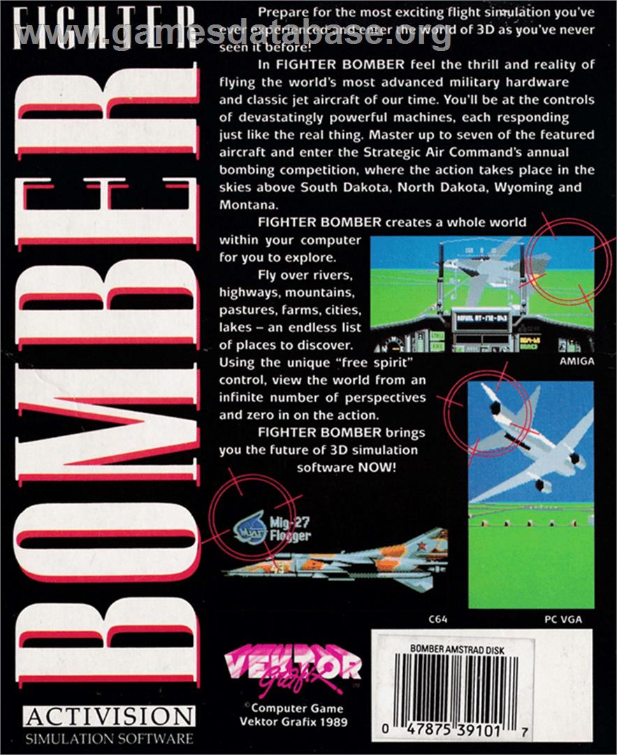 Fighter Bomber - Amstrad CPC - Artwork - Box Back