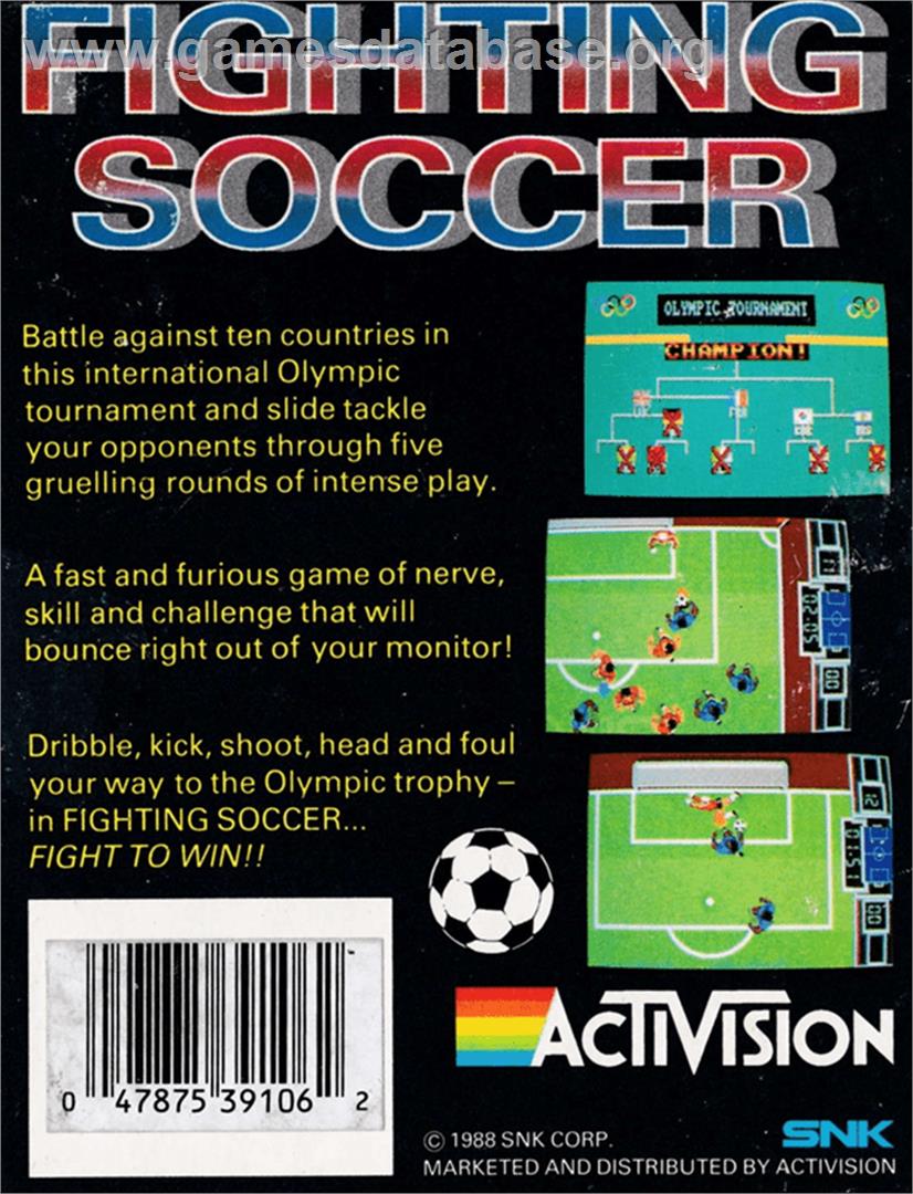 Fighting Soccer - Amstrad CPC - Artwork - Box Back