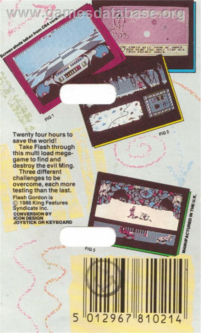 Flash Gordon - Amstrad CPC - Artwork - Box Back