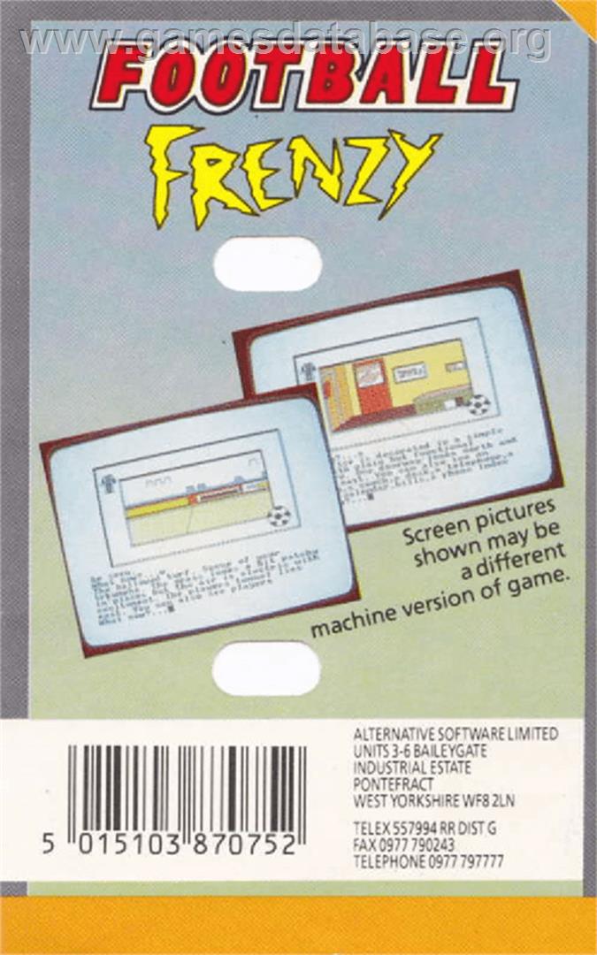 Football Frenzy - Amstrad CPC - Artwork - Box Back