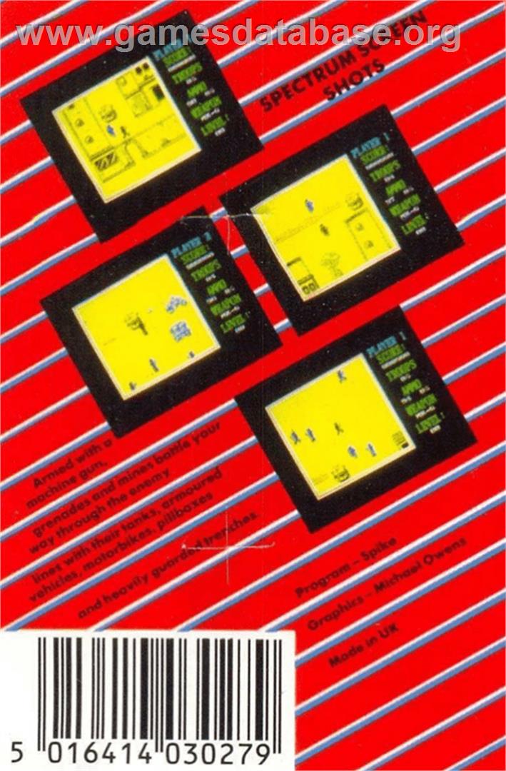 Frontline - Amstrad CPC - Artwork - Box Back