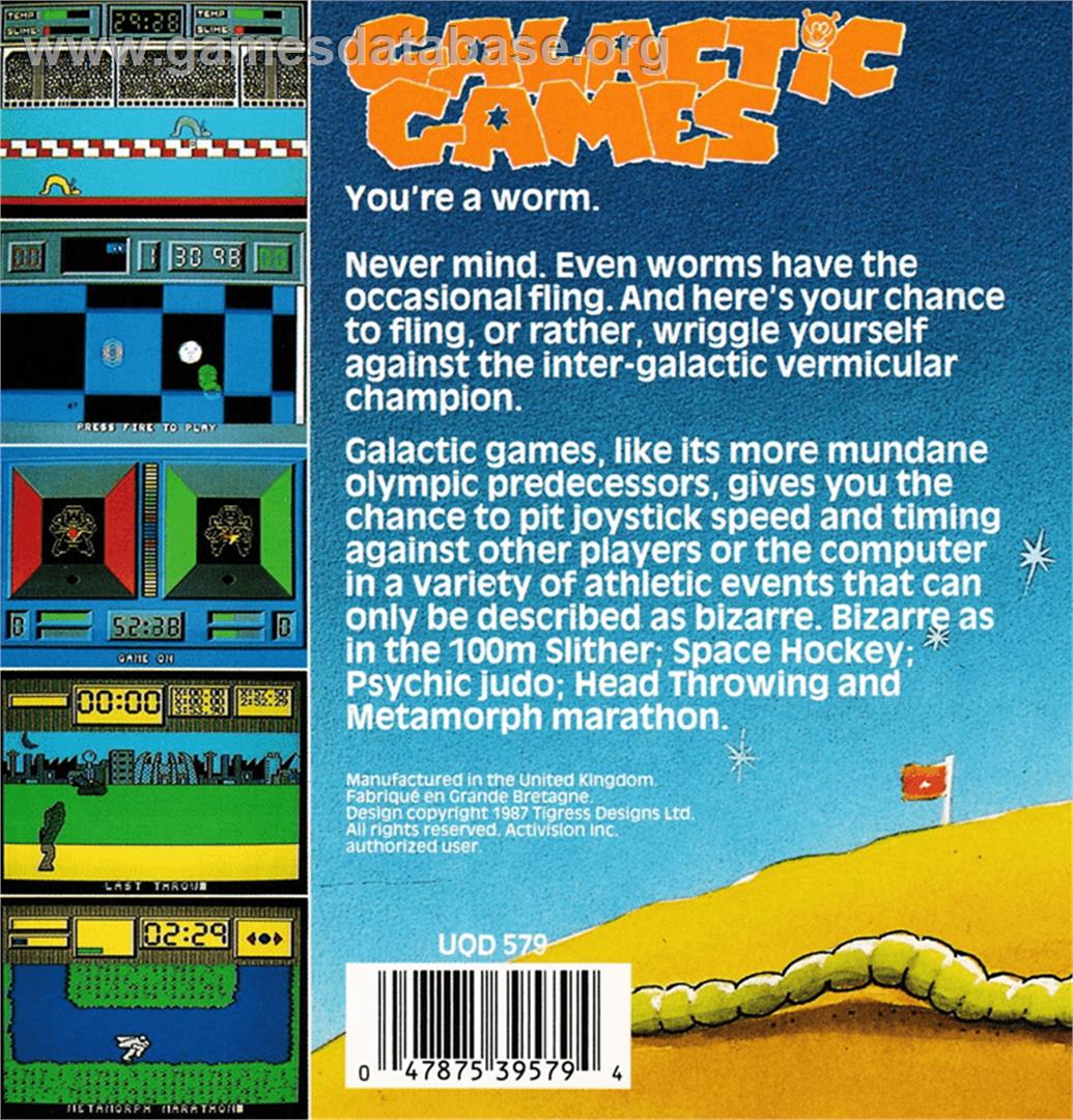 Galactic Games - Amstrad CPC - Artwork - Box Back