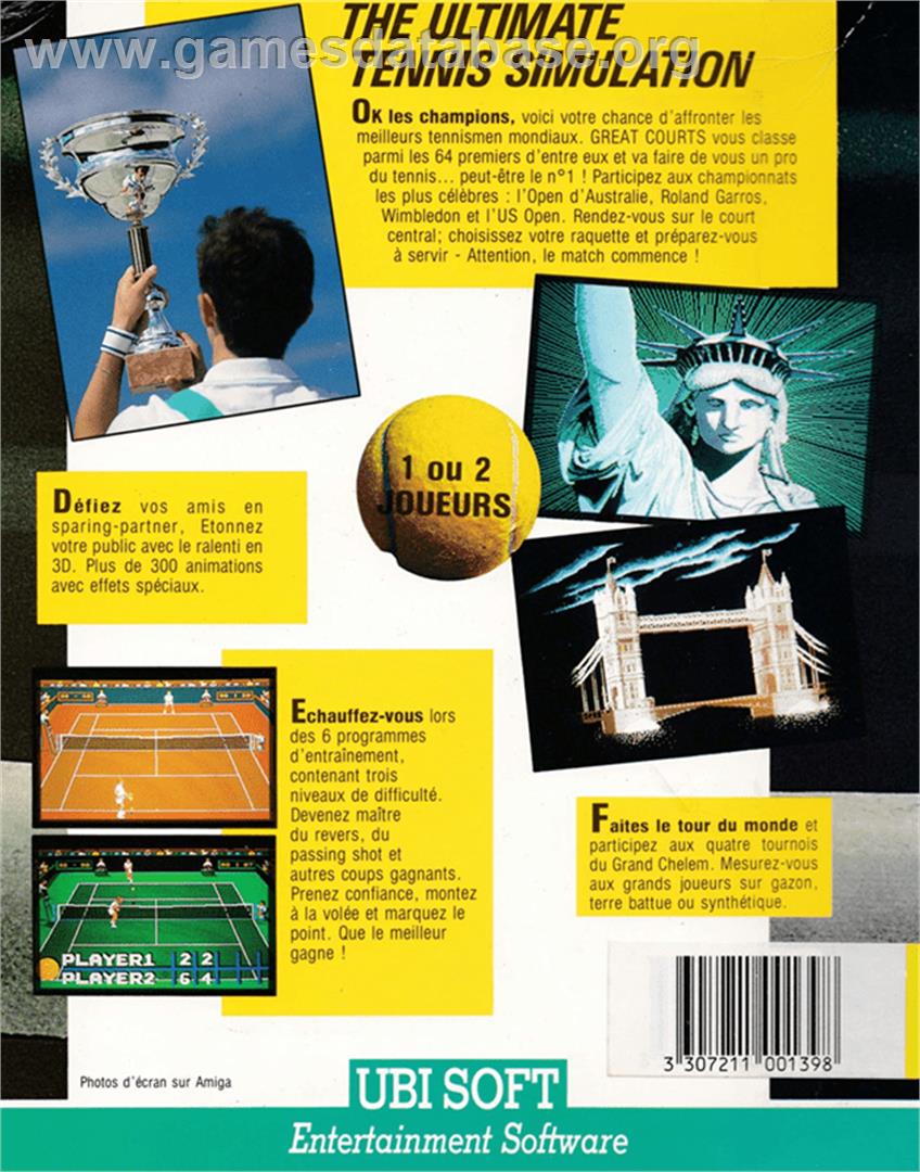 Great Courts - Amstrad CPC - Artwork - Box Back