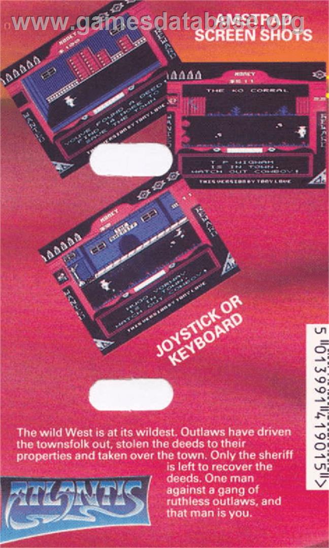 Gunfighter - Amstrad CPC - Artwork - Box Back
