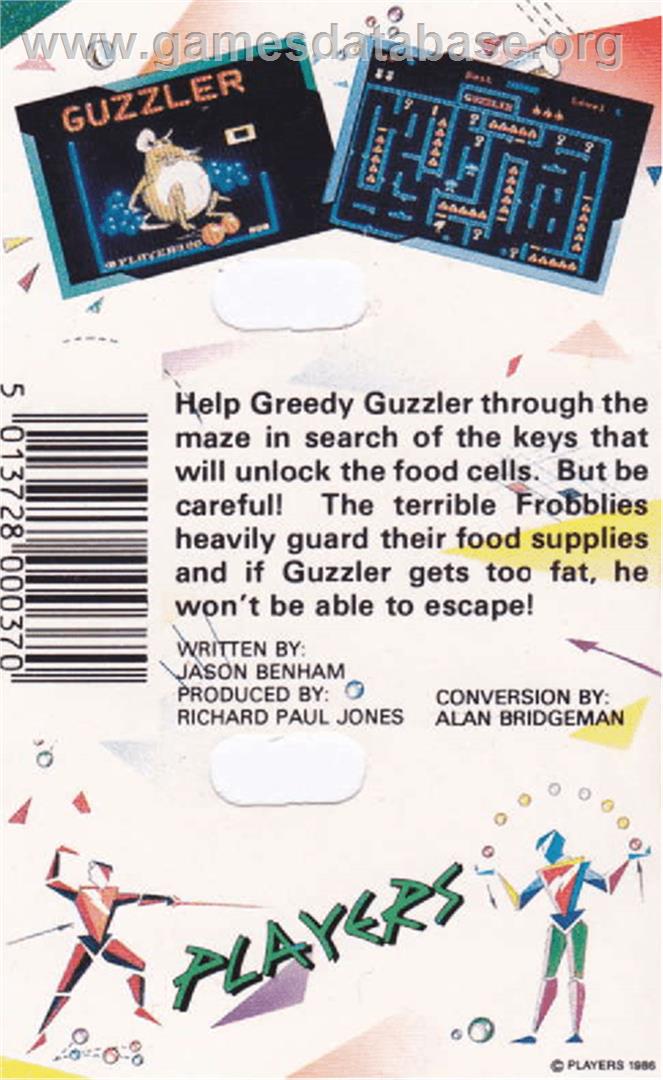 Guzzler - Amstrad CPC - Artwork - Box Back