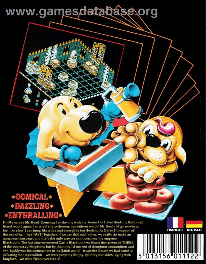 Head Over Heels - Amstrad CPC - Artwork - Box Back