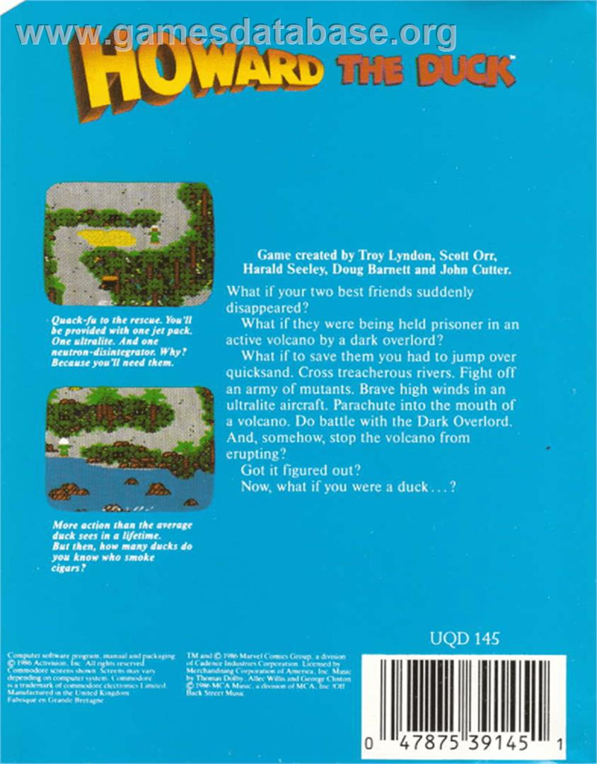 Howard the Duck - Amstrad CPC - Artwork - Box Back