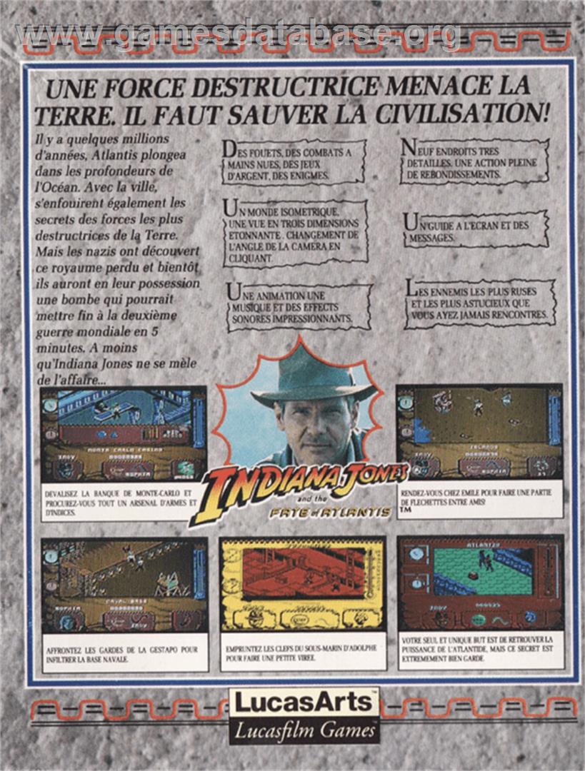 Indiana Jones and the Fate of Atlantis - The Action Game - Amstrad CPC - Artwork - Box Back