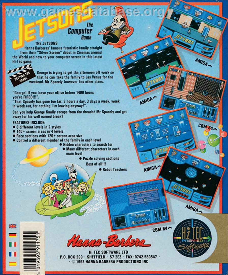 Jetsons - Amstrad CPC - Artwork - Box Back